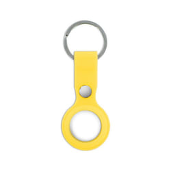 Protection en silicone avec attache porte-clé pour AirTag - jaune