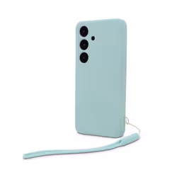 Coque semi-rigide avec dragonne amovible pour Samsung Galaxy A14 4G/5G - Vert deau