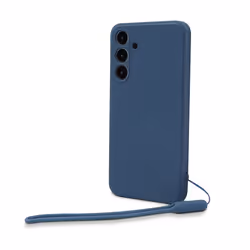 Coque semi-rigide avec dragonne amovible pour Samsung Galaxy A34 5G - Bleu gris
