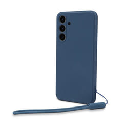 Coque semi-rigide avec dragonne amovible pour Samsung Galaxy A34 5G - Bleu gris