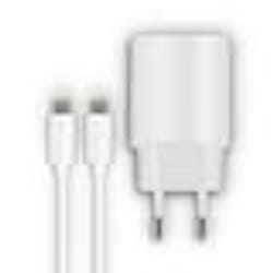 Chargeur secteur 1 USB-C 20W Power Delivery+câble USB-C/USB-C 12 m - blanc