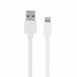 Metronic - Câble mfi / usb-a plat pour iPhone iPad 1 m - blanc