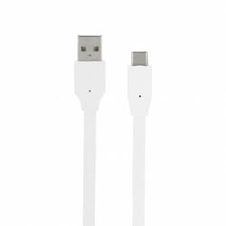 Metronic - Câble usb-c /usb-a plat 1 m - blanc