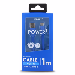 MOOOV 732061 câble USB 1 m USB C USB A Bleu
