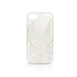Coque Glam Chic semi-rigide géométrique pour iPhone 6/6s/7/8/SE20/SE22 - or Or