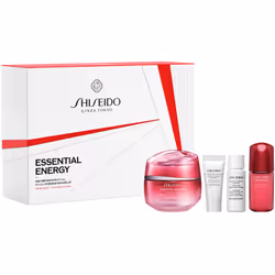 Tout le nécessaire pour une belle peau en un seul produit. Le coffret cosmétique Shiseido Essential Energy ne contient pas un ...