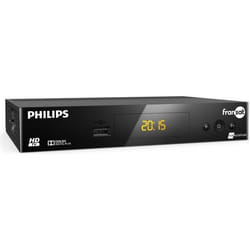 Décodeur satellite HD - Philips - DSR3031F - Compatible Fransat - Enregistrement sur disque dur - Noir