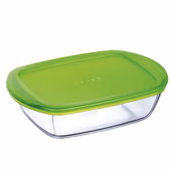 Pyrex PYRG4CRC28H, Boîte, Rectangulaire, Vert, Transparent, Verre, 1 pièce(s)