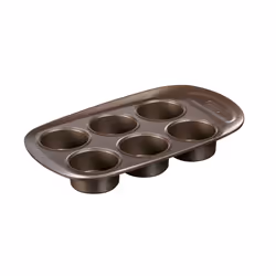 Pyrex Moule à Muffins x 6, Ramequin de cuisson, Ovale, Métal, Marron, 0 - 230 °C, 1 pièce(s)