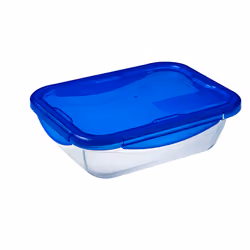 Pyrex Cook &amp; Go Boîte de cuisson et de conservation en verre rectangulaire - 1.70 l - Couvercle 100% hermétique et étanch ...