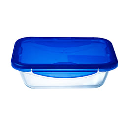 Pyrex Cook & Go Boîte de cuisson et de conservation en verre rectangulaire - 3.40 l - Couvercle 100% hermétique et étanche