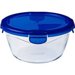 Pyrex - Cook & go - Boîte Ronde en Verre avec Couvercle Hermétique et Étanche Ø 20 cm - Cuisinez au Four, Conservez et Emportez