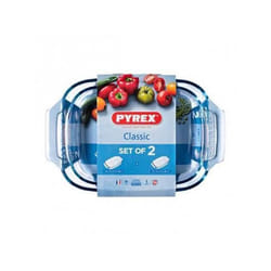 Pyrex Ensemble de plats de cuisson au four Classic Transparent Verre Borosilicaté (2 pcs) - TU