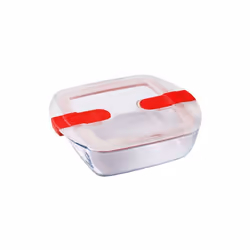 Existe en plusieurs tailles Plat carré 20 x 17 x 6 cm - Cook & Heat - COOK & HEAT : une gamme de plats en verre ultra-résista ...