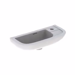 Le lave-mains asymétrique LINEA de Geberit est un choix pratique pour les petites salles de bains et coins toilettes. Il est  ...