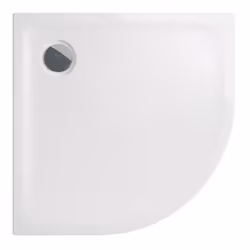 Receveur céramique d'angle 90 x 90 ultra-plat à poser/à encastrer, avec traitement Antigliss.Émaillé 3 côtés,Traitement Antig ...