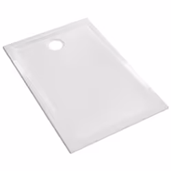 Receveur céramique avec traitement Antigliss PN 18 de série, ultra-plat à poser/à encastrer. Émaillé 4 côtés.Pour bonde sipho ...