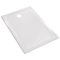 Receveur Renova ultra-plat à poser/à encastrer Geberit Blanc 100x80x4,5cm