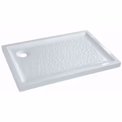 Description générale Receveur de douche Bastia Geberit extra-plat, à poser, mesurant 90 cm de long et 70 cm de large. Fabriqu ...
