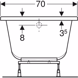 Geberit 00091800000 Baignoire Blanc - Vue supplémentaire 5