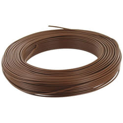 Fil rigide HO7 V-U 100m 15mm² marron - FILS & CABLES - 000805 (AAA)