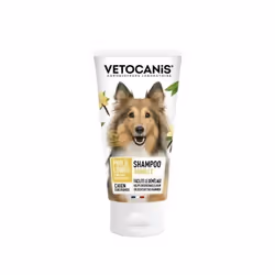 Ce shampooing Vétocanis, pour chiens poils longs, démele facilement et fait briller. Composé d'un conditionneur antistatique, ...