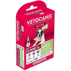 Les Tendances - Vetocanis Duo Spot On, Anti-puces Et Anti-tiques Pour Petit Chien, 2 Pipettes