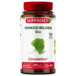 Superdiet Ginkgo Biloba Bio 80 Comprimés