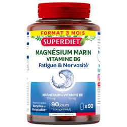 Superdiet Magnésium Marin + Vitamine B6 90 Comprimés
