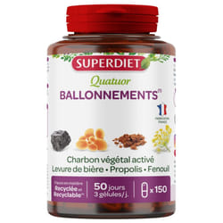 Superdiet Quatuor Ballonnements 150 Gélules