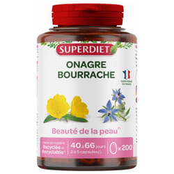 Superdiet Onagre Bourrache 200 Capsules