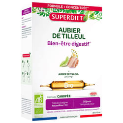 Superdiet Aubier de Tilleul Bien-Être Digestif Bio 20 Ampoules