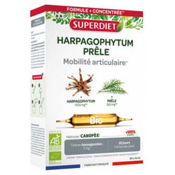 Superdiet Prêle Harpagophytum Bio 20 Ampoules