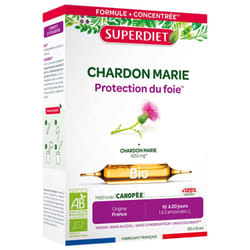 Superdiet Chardon Marie Protection du Foie Bio 20 Ampoules