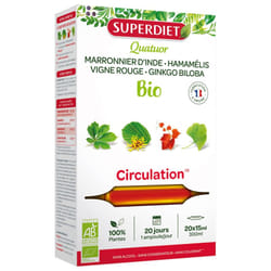 Superdiet Quatuor Circulation Bio 20 Ampoules