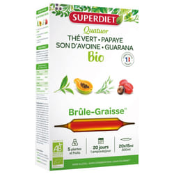 Superdiet Quatuor Brûle-Graisse Bio 20 Ampoules