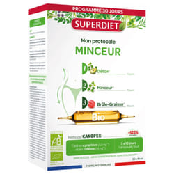 Superdiet Protocole Minceur Bio 30 Ampoules
