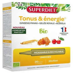 Superdiet Ginseng Gelée Royale Acérola Bio 20 Unidoses