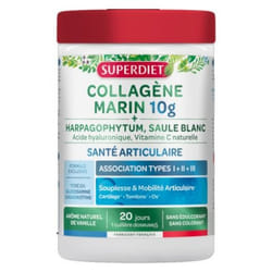 Superdiet Collagène Marin 10 g + Harpagophytum et Saule Blanc 220 g