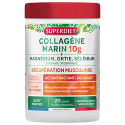 Superdiet Collagène Marin 10 g + Magnésium, Ortie, Sélénium 240 g