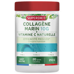 Superdiet Collagène Marin 10 g + Vitamine C 210 g