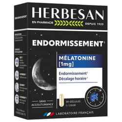 Herbesan Endormissement Mélatonine 1 mg 30 Gélules