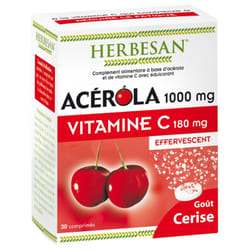 Herbesan Acérola 1000 mg Vitamine C 180 mg 30 Comprimés Effervescents