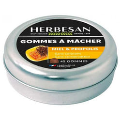 Herbesan Gommes à Mâcher Miel Propolis 45 Gommes