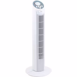 Ventilateur colonne DAKOTA 50W - Hauteur de 75cm - Corps plastique blanc - Sélecteur 3 vitesses - Colonne oscillante de +/- 8 ...