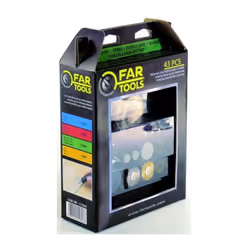 Set complet pour travaux de précision Le set FARTOOLS 43 accessoires pour mini meuleuse est spécialement conçu pour le travai ...