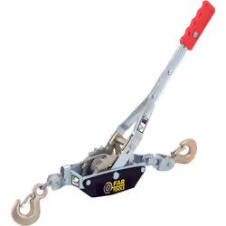 Treuil de halage à levier de 1000Kg tout acier - Câble Ø4mm L=2m - Tambour Ø30mm - Bras de levier 42mm - Double cliquet robus ...