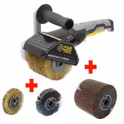 FARTOOLS PACK REX120C RENOVATEUR EXTERIEUR + BROSSE METALLIQUE DE PRECISION + BROSSE NYLON ABRASIF DE PRECISION
