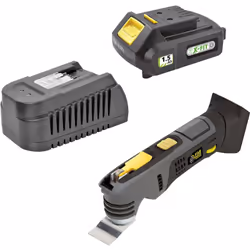 KIT XF-TOOLS Outils oscillant multifonction sans fil 18V - Oscillation variable de 5000à 15000 tr/min - Changement des access ...