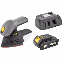 KIT XF-DELTA Ponceuse Delta sans fil 18V patin 140x140x100 auto-aggripant - Collecteur de poussières - Vendue avec batterie 1 ...